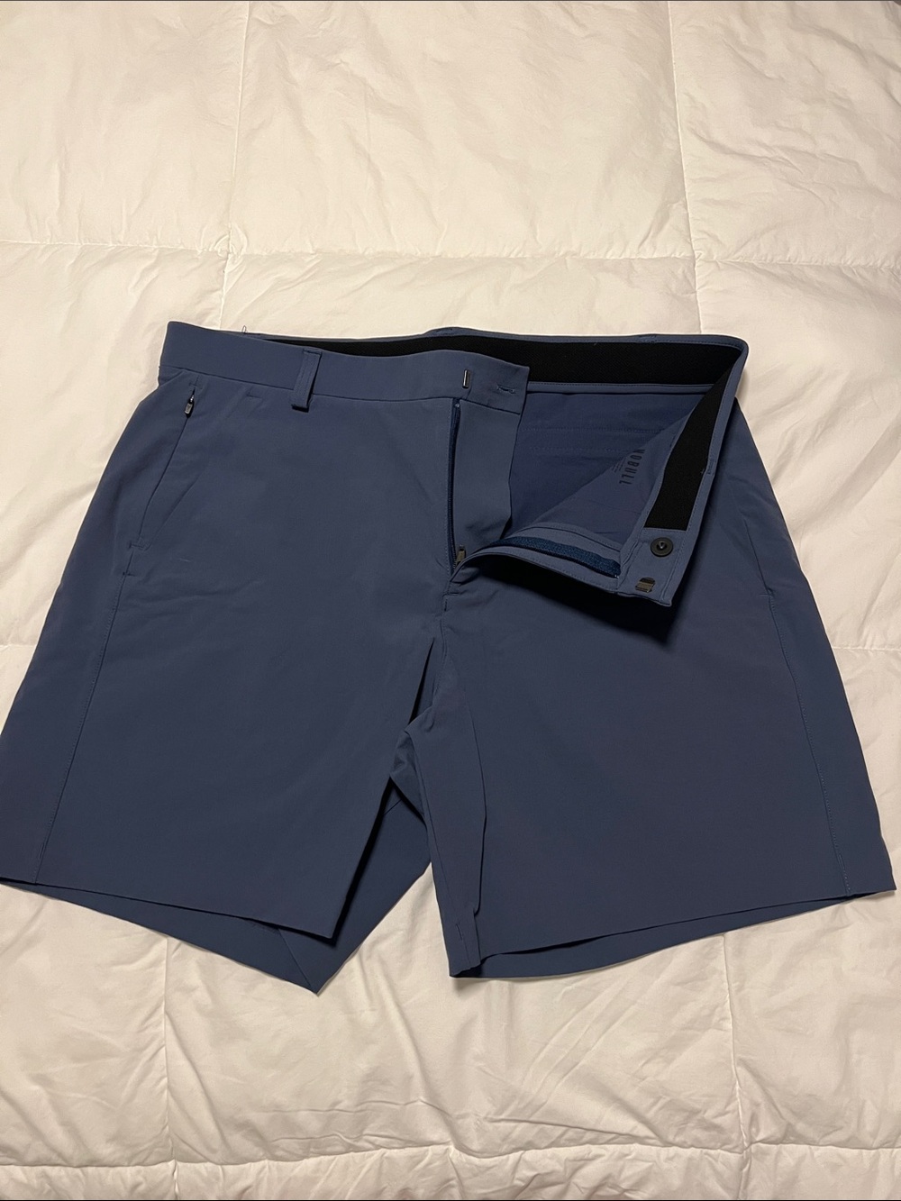 NOBULL Men's Slate Blue Flat-Front Performance Shorts - 7” Tour Short